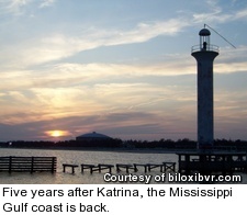 Five years after Katrina, the Mississippi Gulf coast is back.